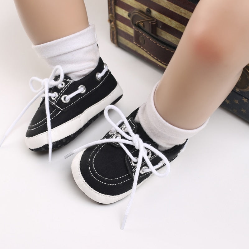 Bootschoenen-stijl loafers met veters voor babyjongens