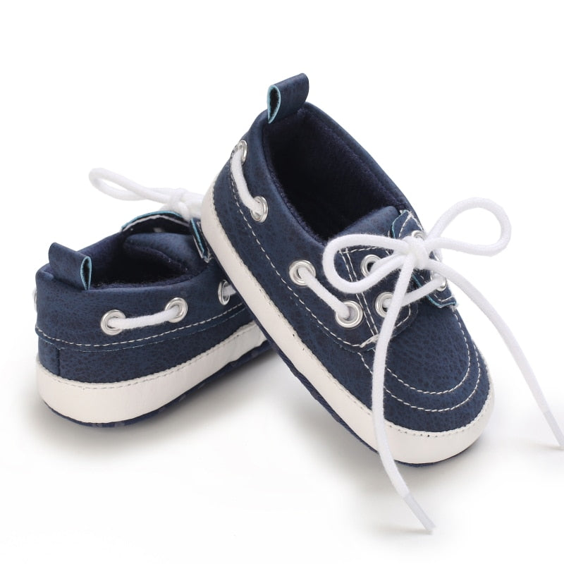Bootschoenen-stijl loafers met veters voor babyjongens