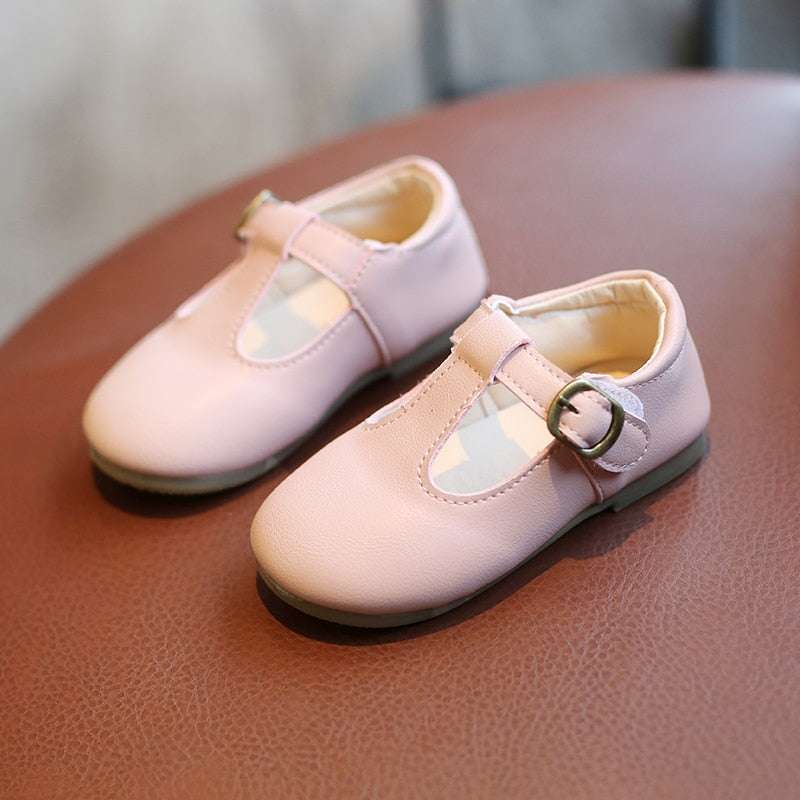 Stevige leren loafers voor meisjes