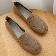 Soepele mesh loafers voor dames, Beige
