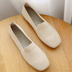 Soepele mesh loafers voor dames, Wit