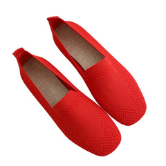 Soepele mesh loafers voor dames, Rood