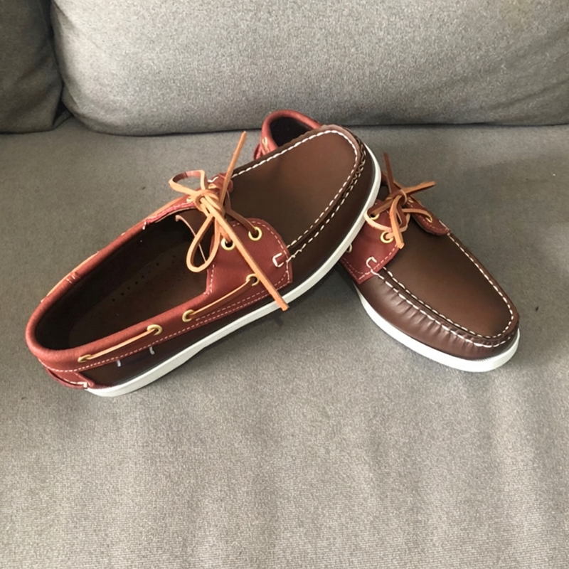Trendy veterschoenen loafers bootmodel voor heren