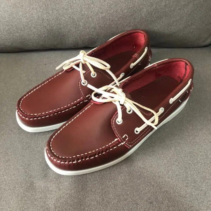 Trendy veterschoenen loafers bootmodel voor heren