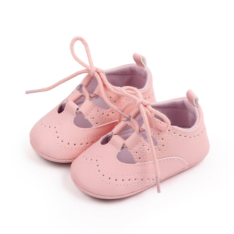 Geperforeerde loafers met veters in sneakerstijl voor babymeisjes