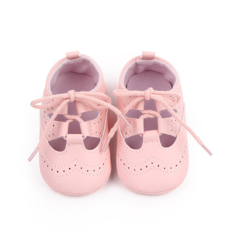 Geperforeerde loafers met veters in sneakerstijl voor babymeisjes