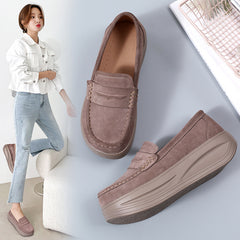 Orthopedische schoenen met riem en dikke zool, Bruin