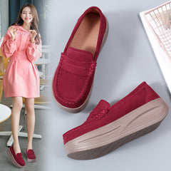 Orthopedische schoenen met riem en dikke zool, Rood
