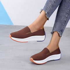 Orthopedische damesloafers in ademend mesh, Bruin