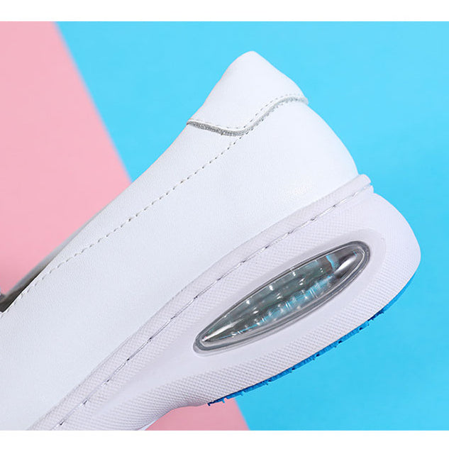 Orthopedische schokabsorberende leren loafers voor dames