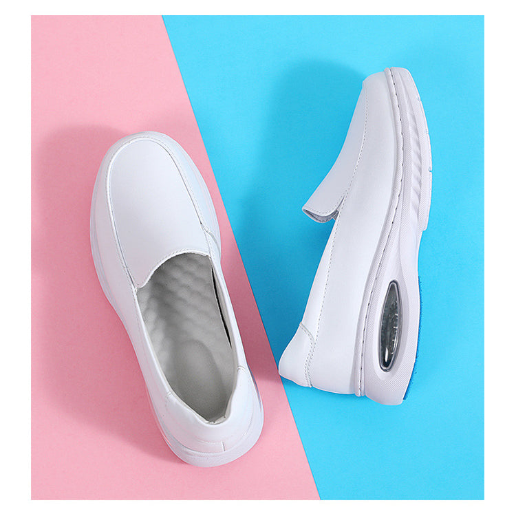 Orthopedische schokabsorberende leren loafers voor dames