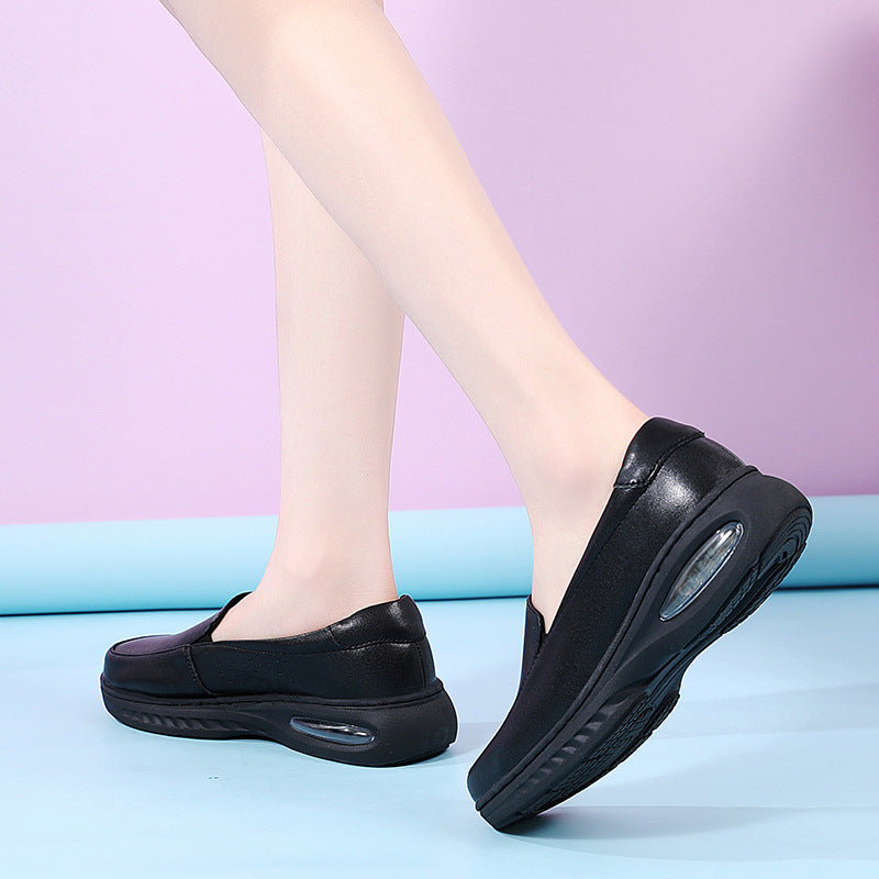 Orthopedische schokabsorberende leren loafers voor dames