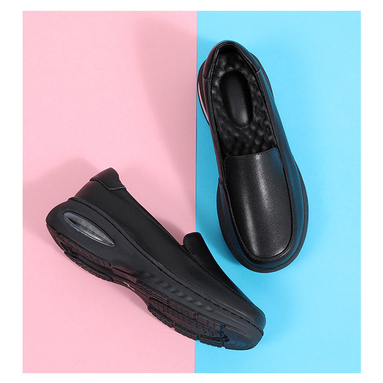 Orthopedische schokabsorberende leren loafers voor dames