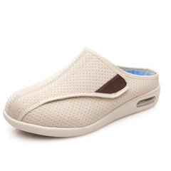 Orthopedische muiltjes met klittenband van ademend mesh, Beige