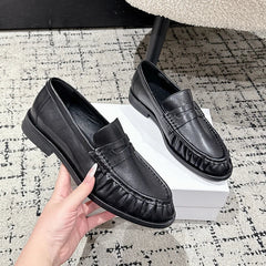 Penny loafer dames, chic en tijdloos, Zwart