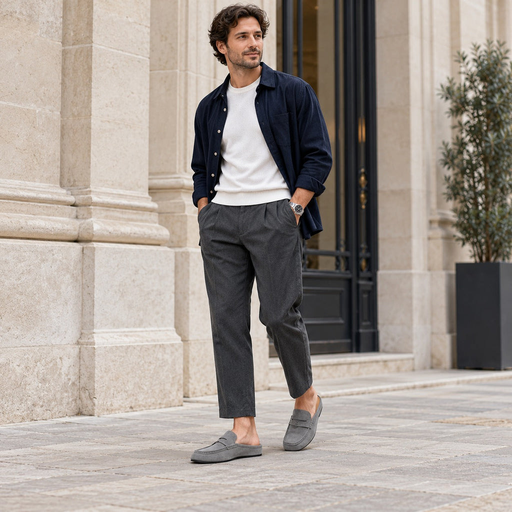 Penny loafer muiltje heren in zwart