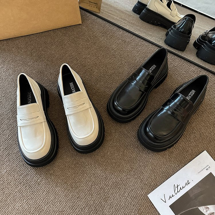 Dames loafers met platformzool in Britse stijl