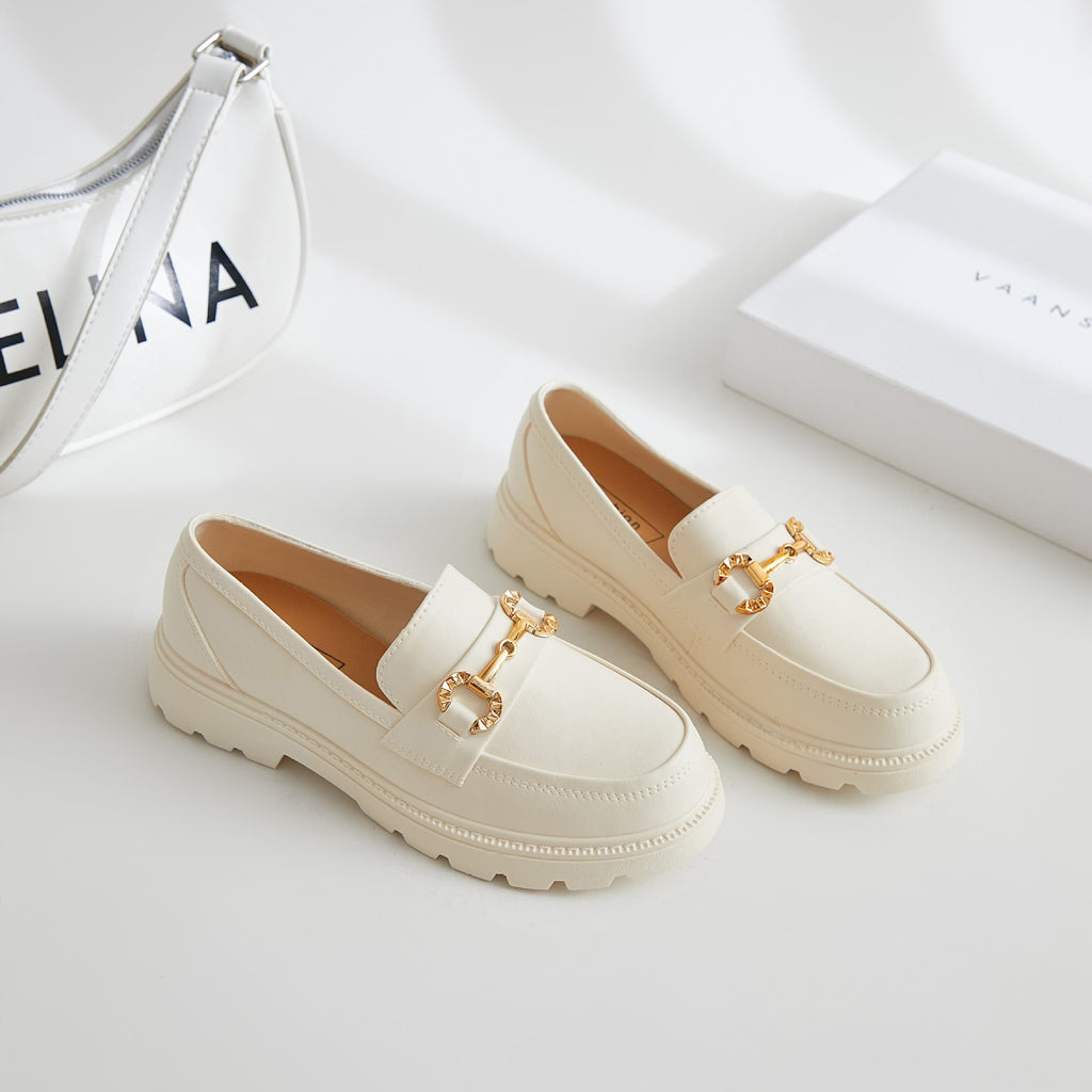 Plateauschoenen met metalen ketting voor dames