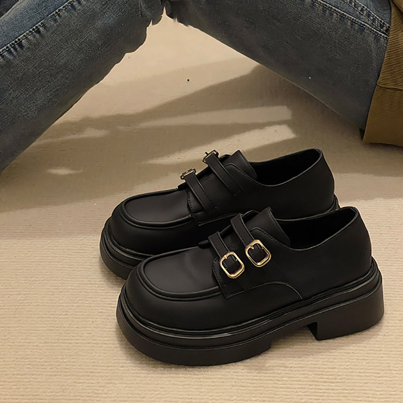 Platformloafers met bandjes voor dames