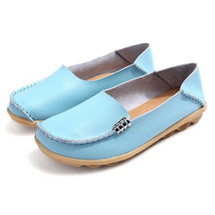 Platte loafers met gevarieerde kleuren voor dames, Blauw