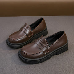 Loafers met dikke zool voor jongens, Bruin