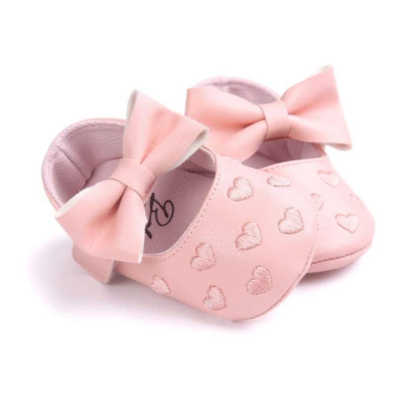 Loafers voor babymeisjes met hartjesmotief