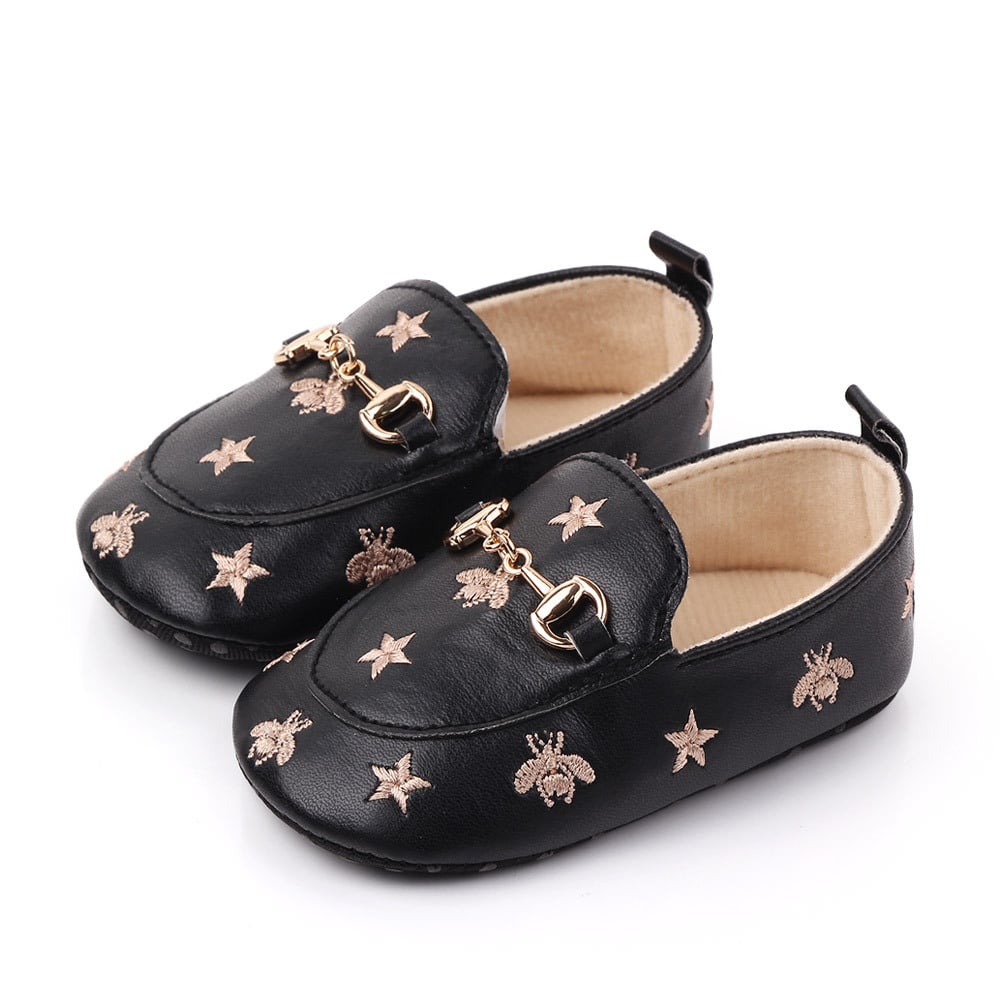 baby zwarte ster mocassin