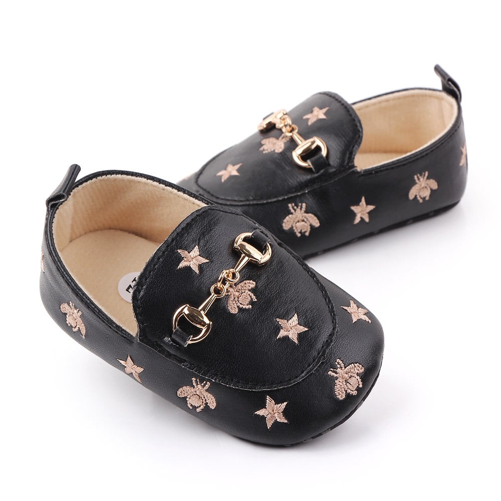 Mocassins met sterrenmotief voor babymeisje