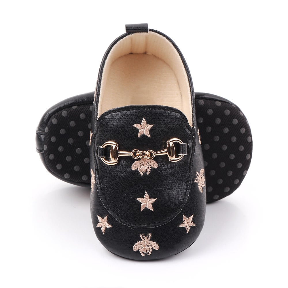 Mocassins met sterrenmotief voor babymeisje