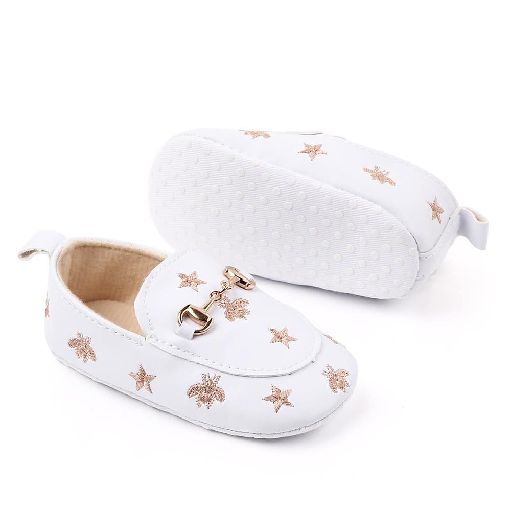 baby witte ster mocassin