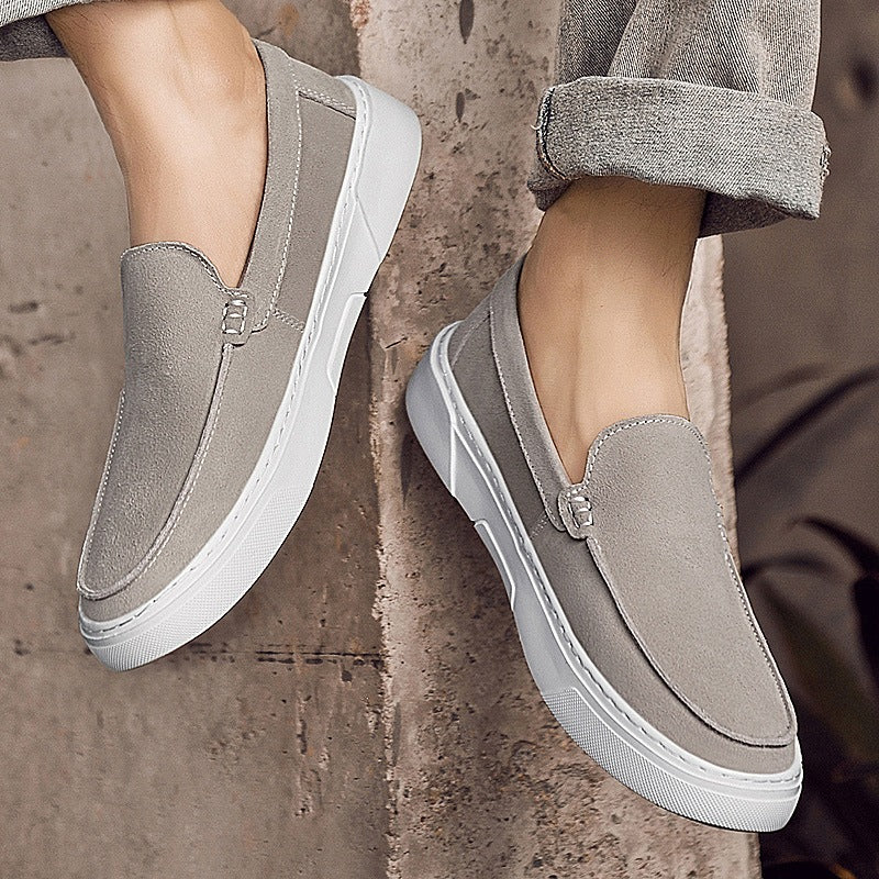 Camel suède mocassin, voorkant