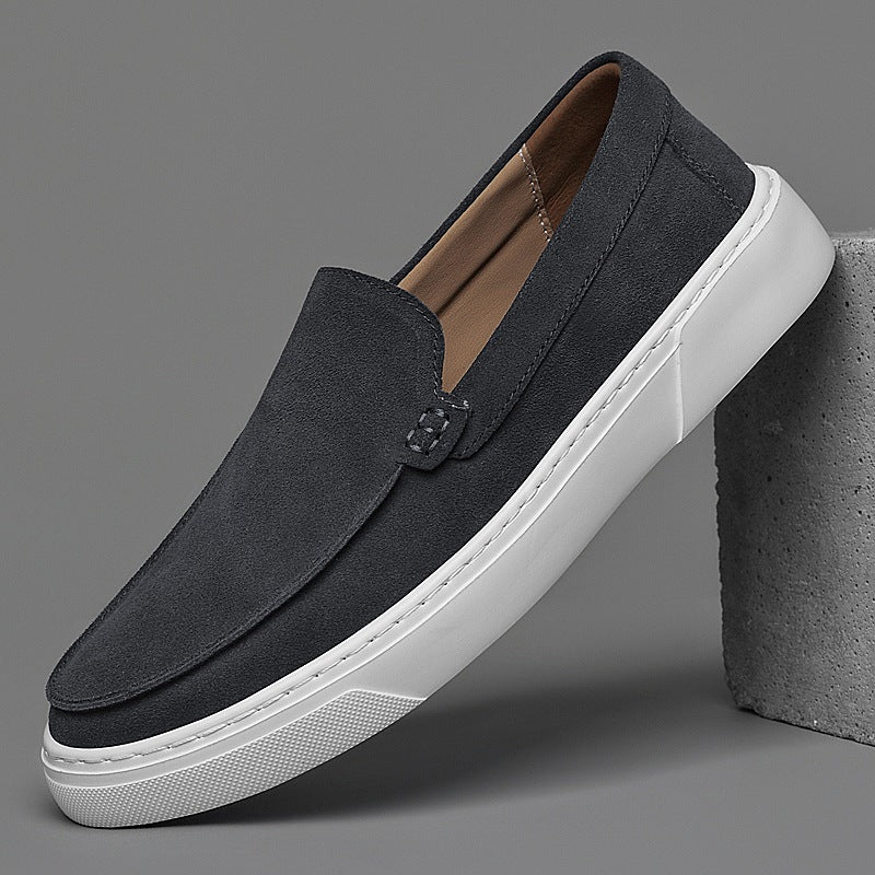 Camel mocassin met dikke zool, achterkant