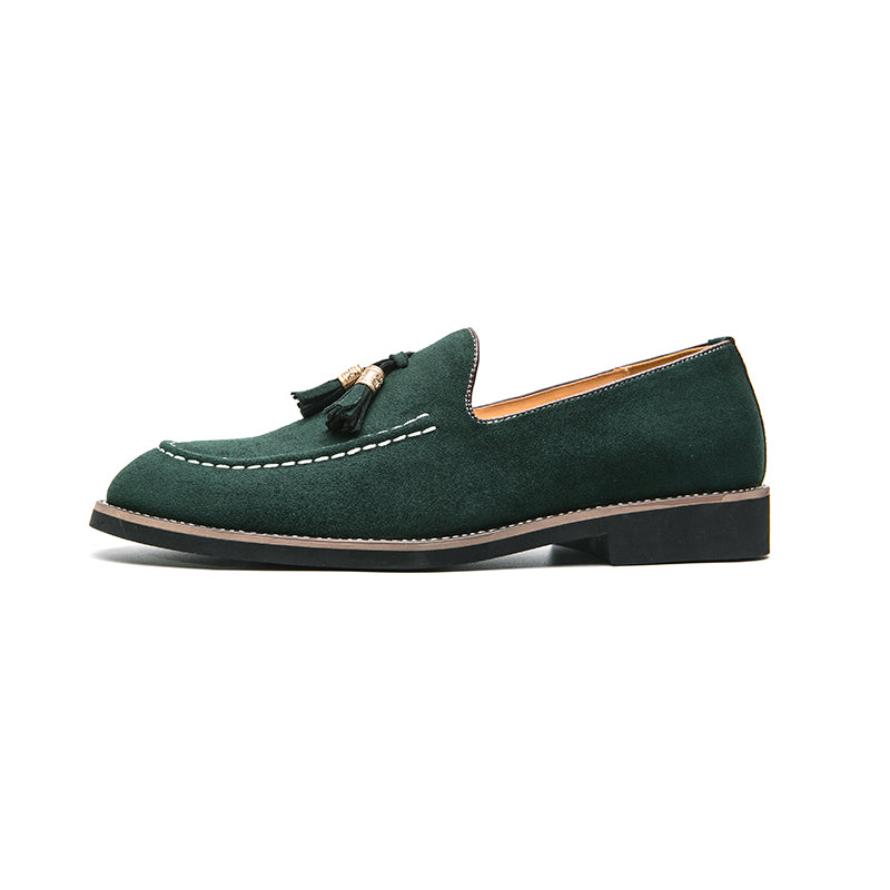 Suède loafers met kwastje in meerdere kleuren voor heren