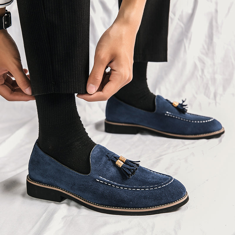 Suède loafers met kwastje in meerdere kleuren voor heren