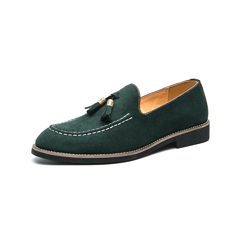 Suède loafers met kwastje in meerdere kleuren voor heren
