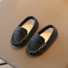 Mocassins in suèdelook voor jongens, Zwart