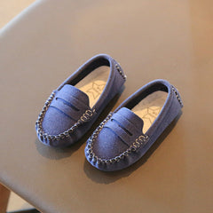 Mocassins in suèdelook voor jongens, Blauw