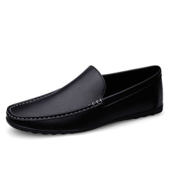 Super lichte mocassins in synthetisch leer voor heren, Zwart