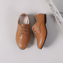 Geklede mocassins met elastische veters voor jongens, Blauw