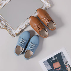 Geklede mocassins met elastische veters voor jongens, Bruin