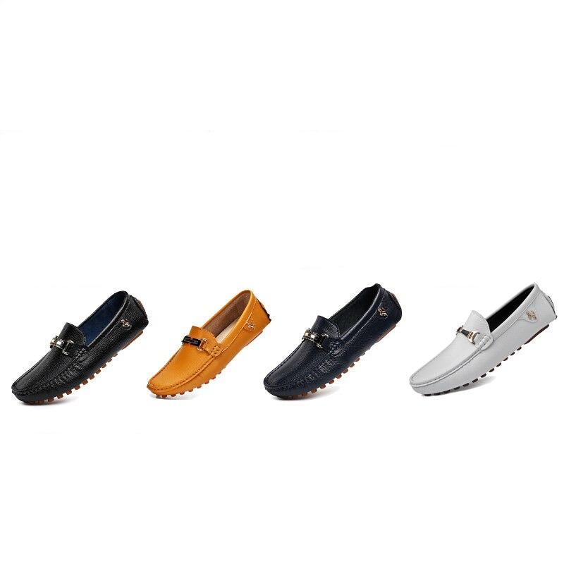 Soepele loafers met leer-effect en gouden gesp voor heren