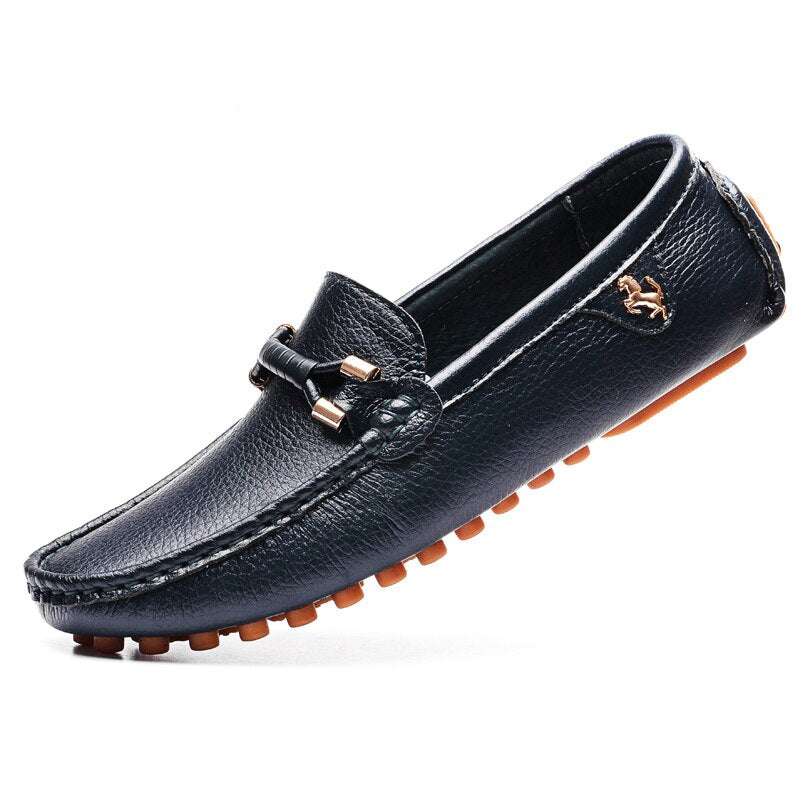 Trendy soepele mocassins in synthetisch leer voor heren