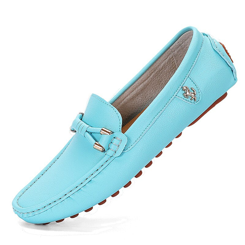 Trendy soepele mocassins in synthetisch leer voor heren