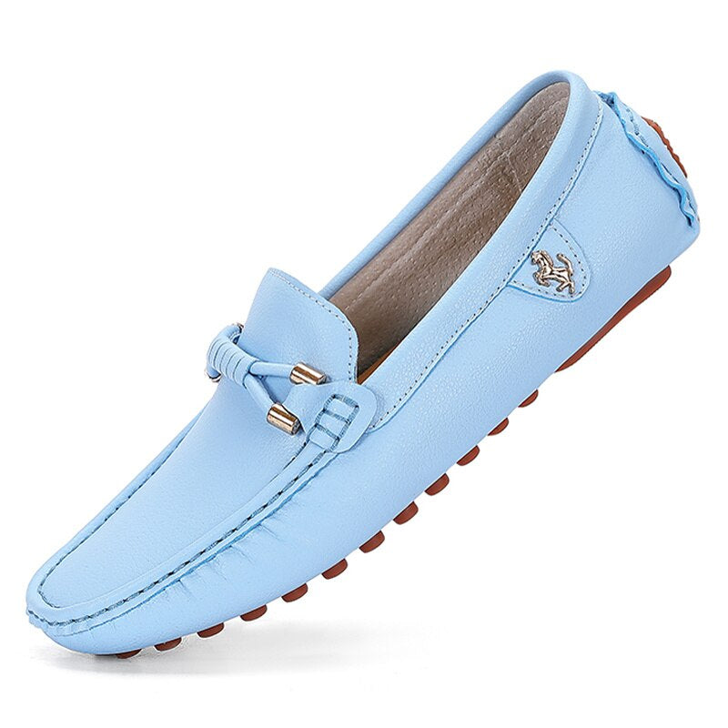 Trendy soepele mocassins in synthetisch leer voor heren