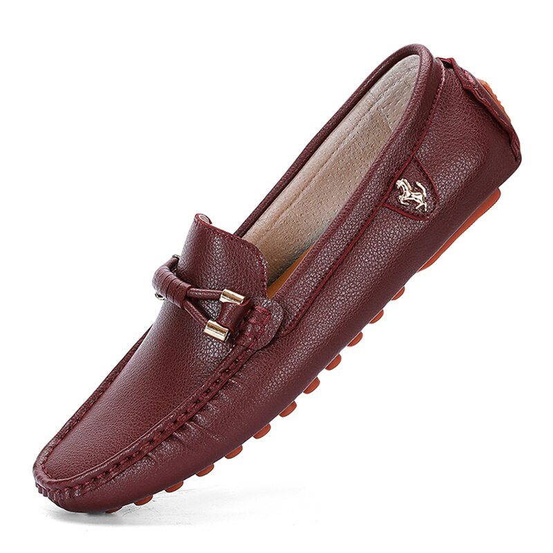 Trendy soepele mocassins in synthetisch leer voor heren
