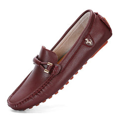 Trendy soepele mocassins in synthetisch leer voor heren, Burgundy