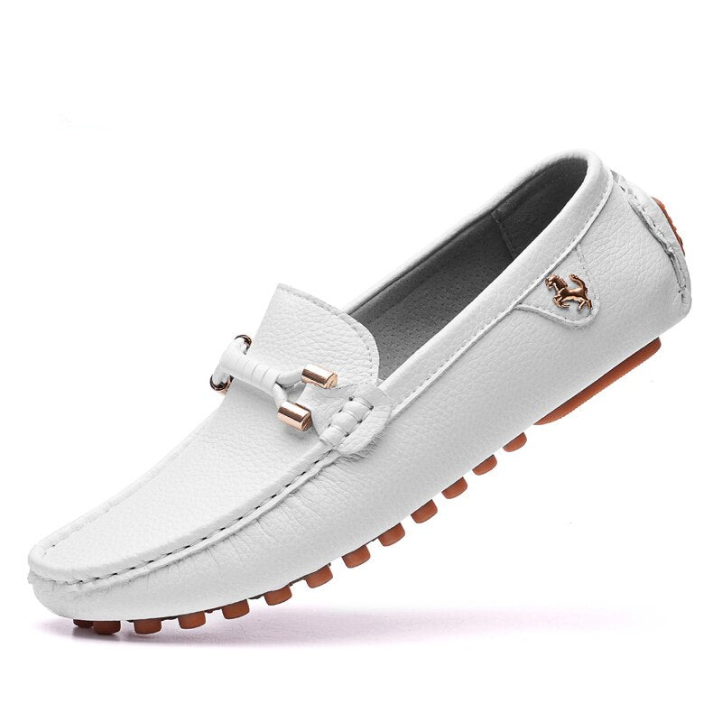 Trendy soepele mocassins in synthetisch leer voor heren