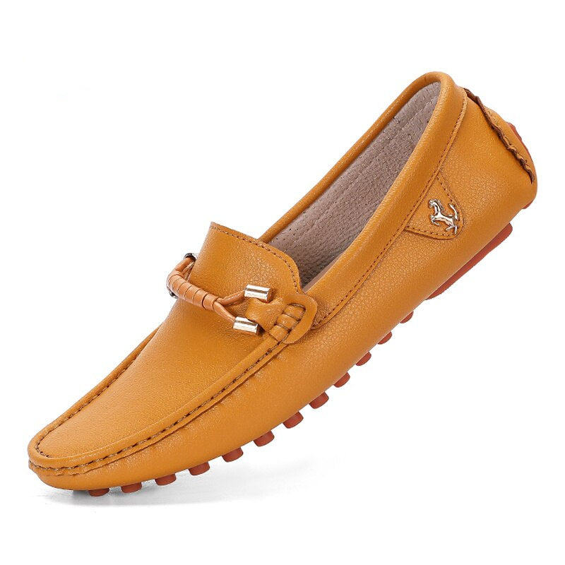 Trendy soepele mocassins in synthetisch leer voor heren