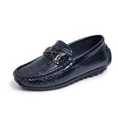 Veelzijdige lakleren mocassins voor jongens, Blauw