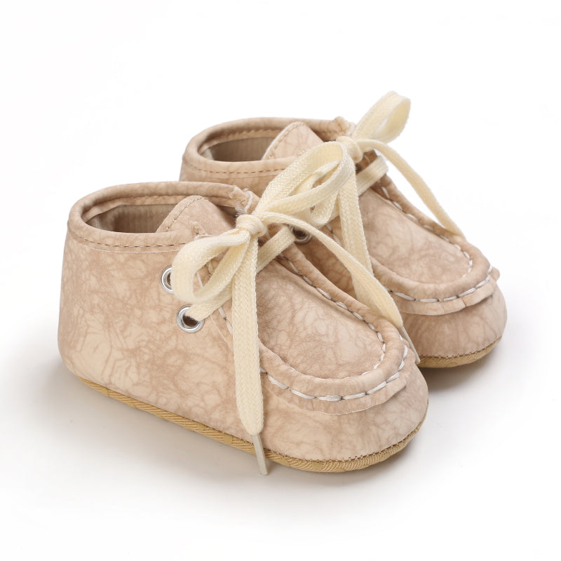 Hoge veterschoenen met gekraakt effect voor babyjongens